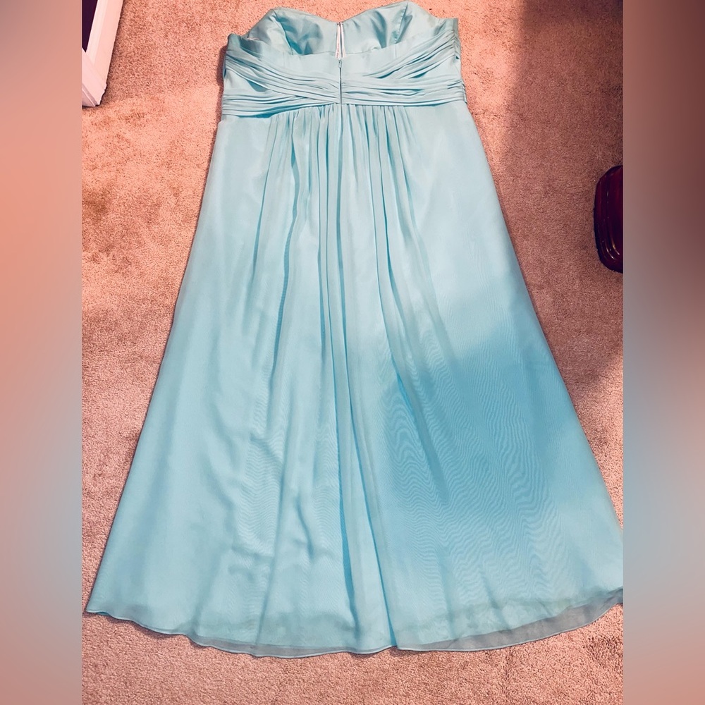 David’s Bridal Sea foam green Brides maid dress